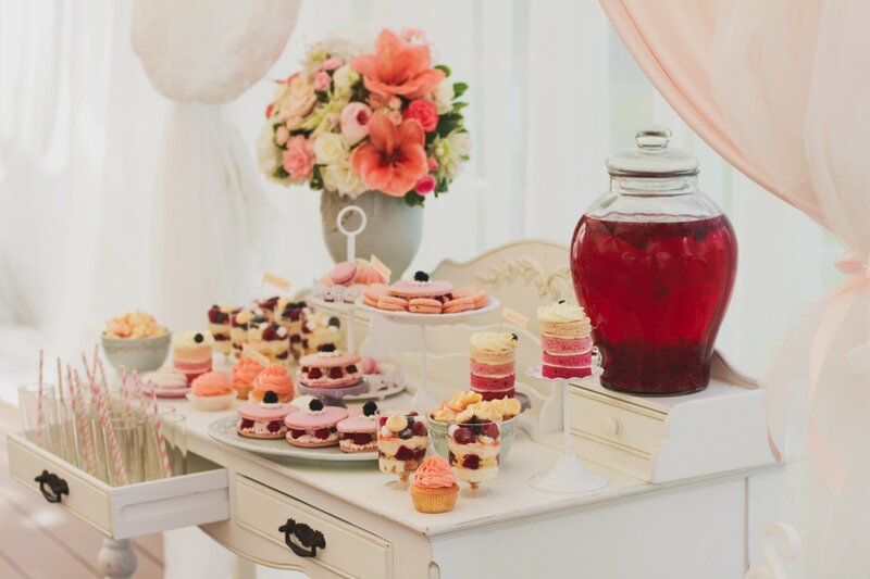 Dessert Table with Pastries — Pink