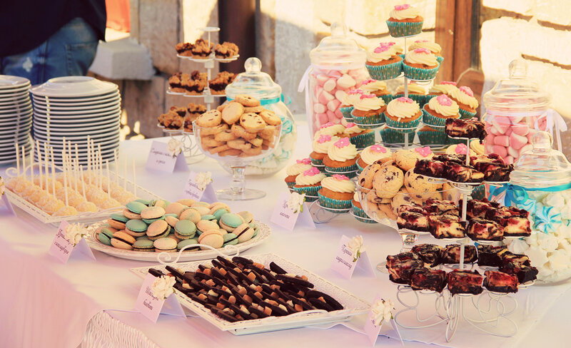 Dessert Table with Pastries — White