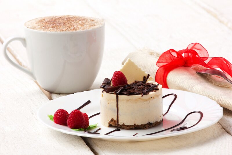 Dessert with Coffee — White