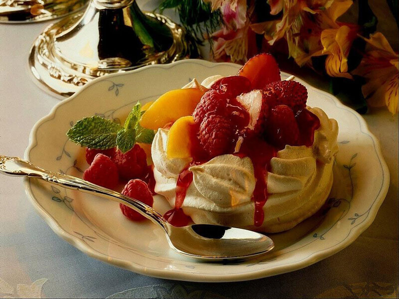 Dessert with Fruit and Mint