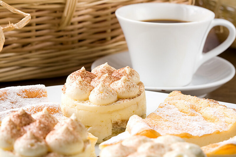 Desserts and Coffee Cup