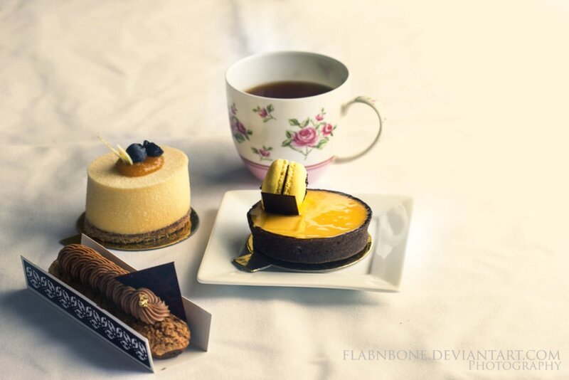 Desserts and Tea Cup