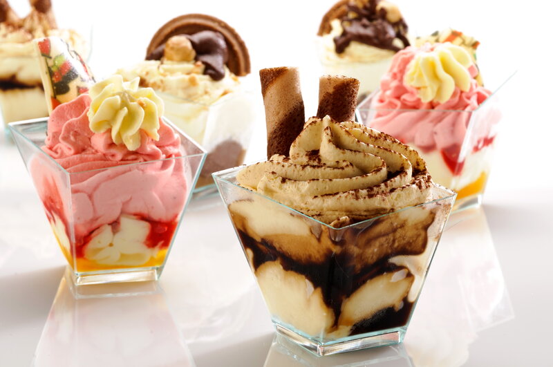 Desserts in Glass Cups