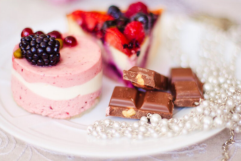 Desserts on a Plate — White, Delicate