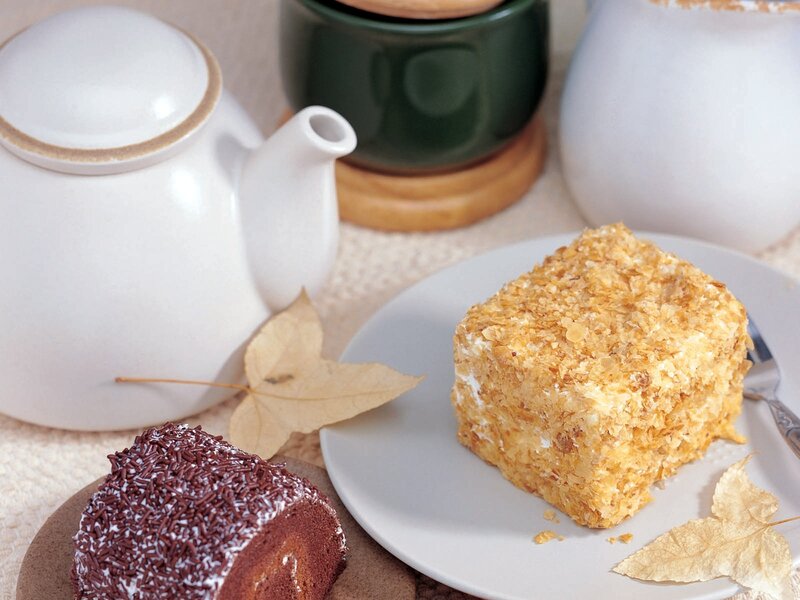 Desserts on a Table — White