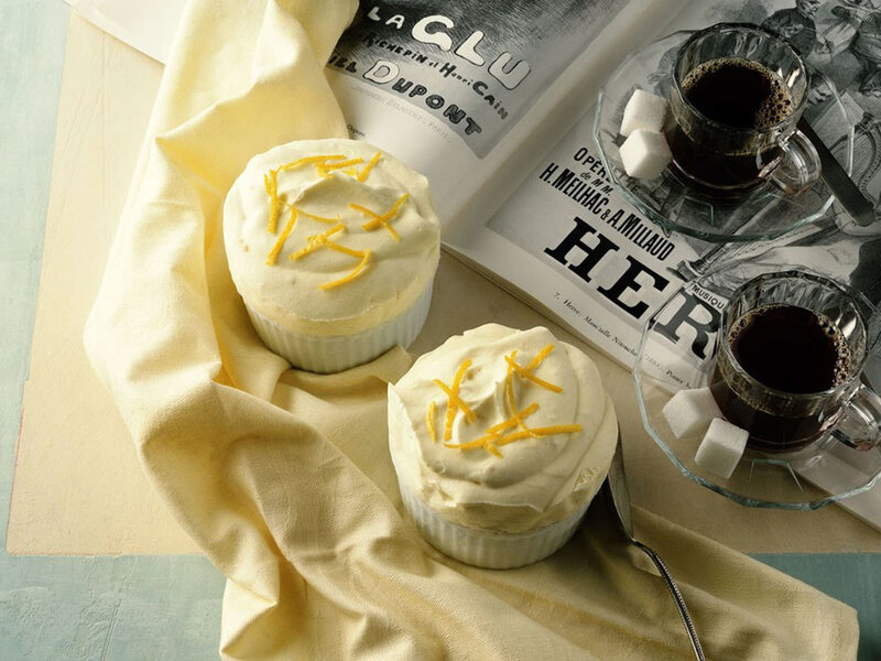desserts with coffee and book