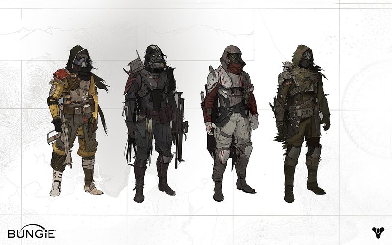 Destiny concept art characters