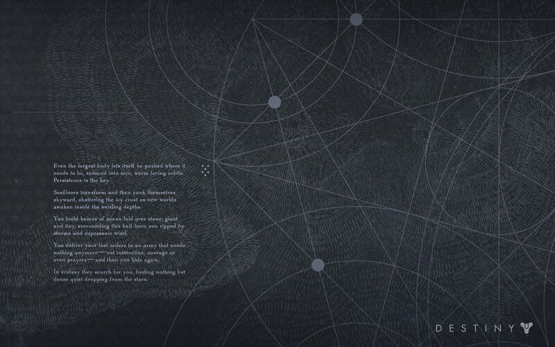 Destiny game text screen