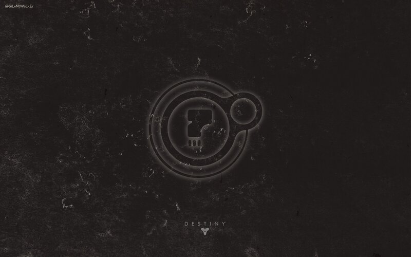 Destiny Logo on Dark Background — Black