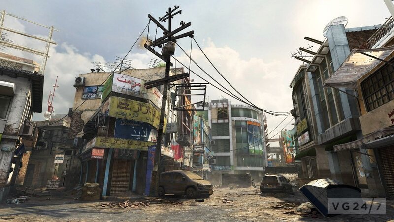 Destroyed City Street — Gray, Degraded