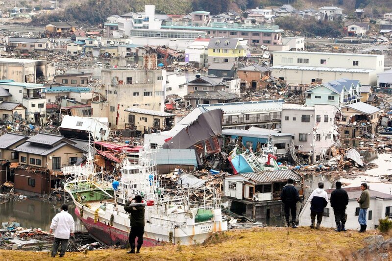 Destroyed Coastal Town — Gray