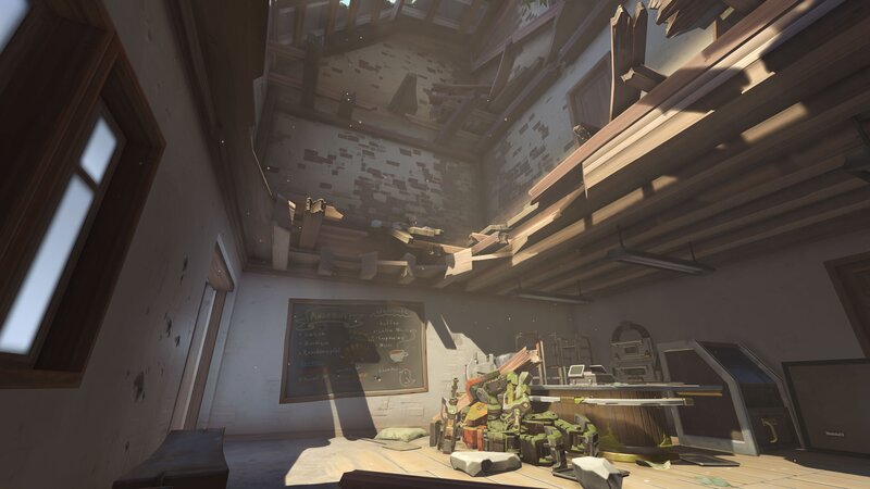 Destroyed Coffee Shop Interior