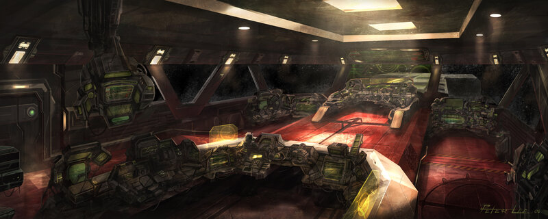Destroyed Spaceship Bridge