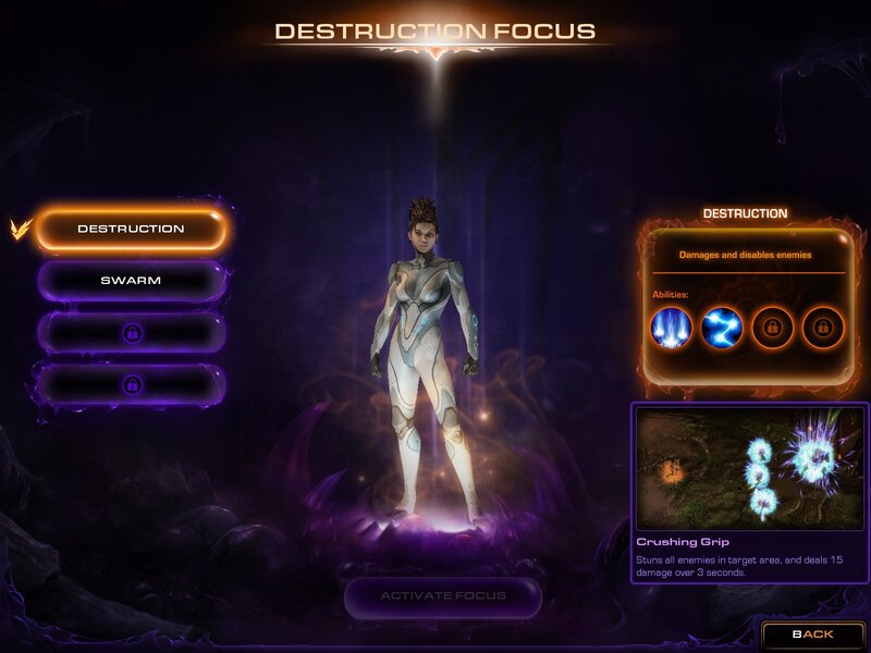 Destruction Focus Menu
