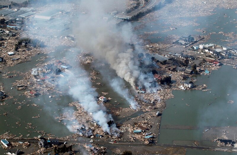 Destruction from Tsunami