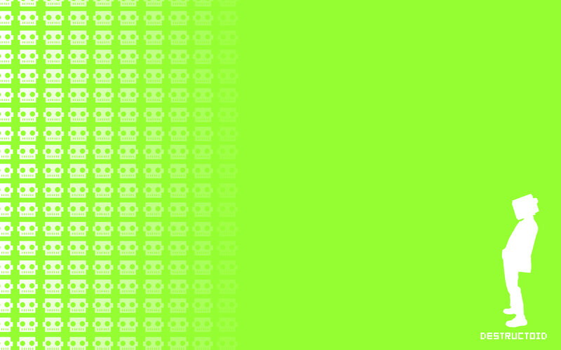 Destructoid logo with robot pattern