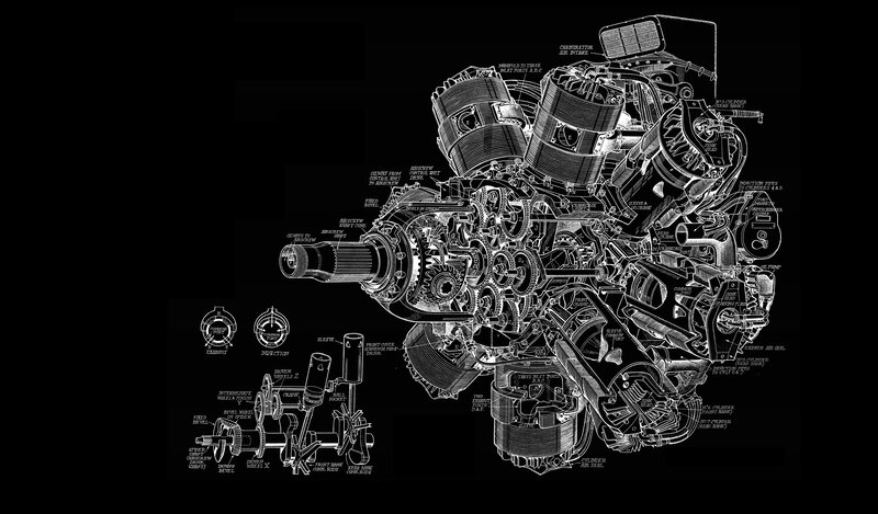 Detailed Engine Blueprint — Black