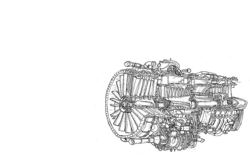 detailed engine illustration
