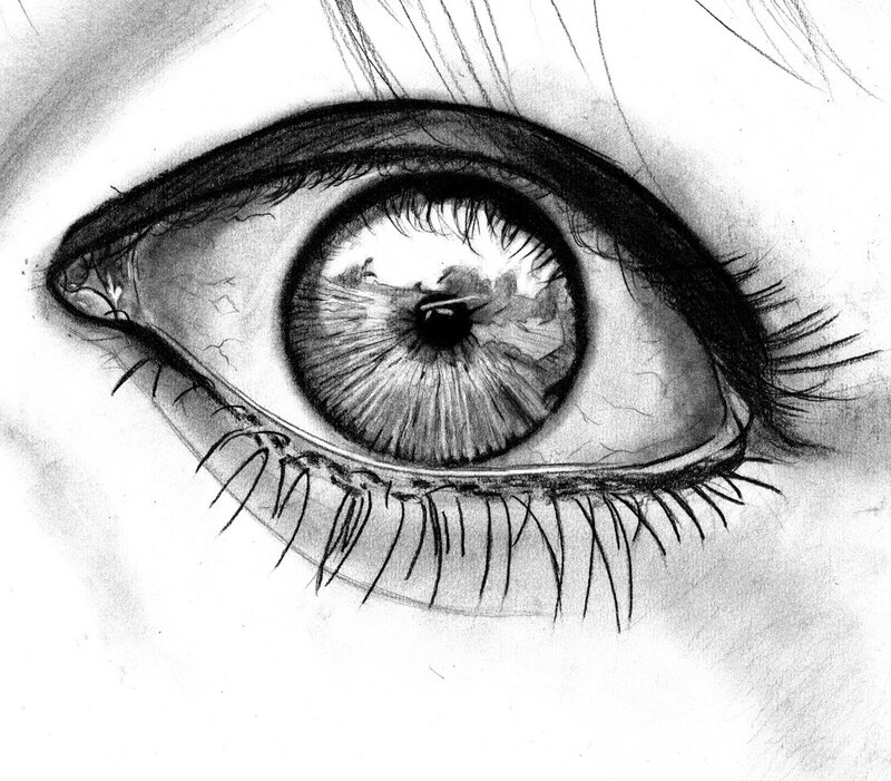 detailed eye drawing
