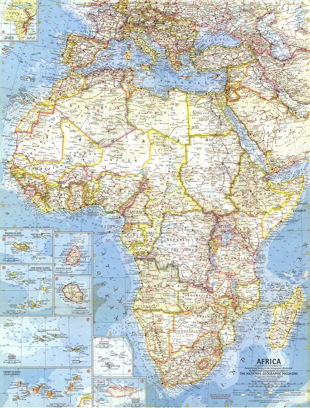 Detailed map of Africa