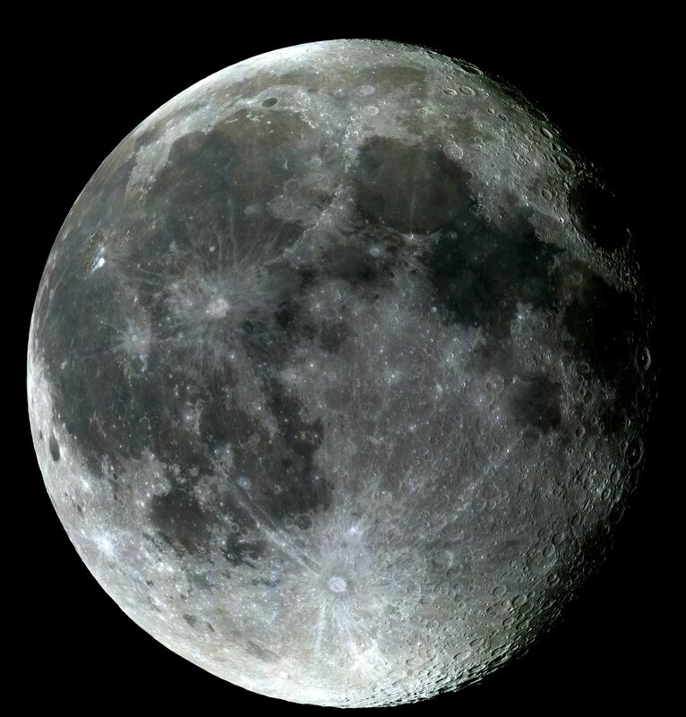 Detailed view of the Moon