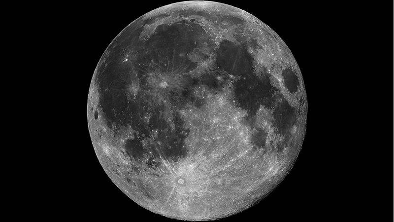 Detailed view of the Moon