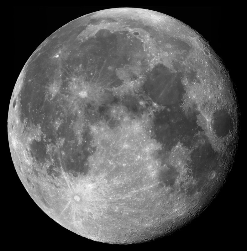 Detailed view of the Moon