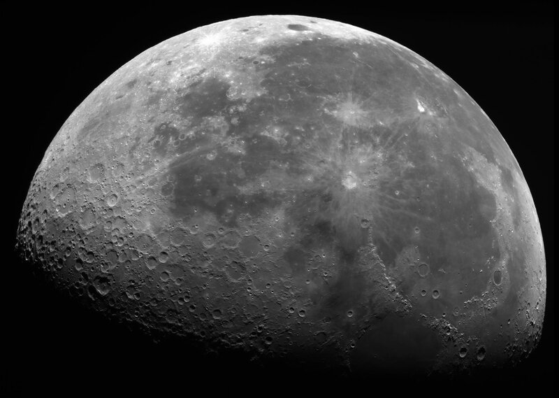 Detailed view of the Moon