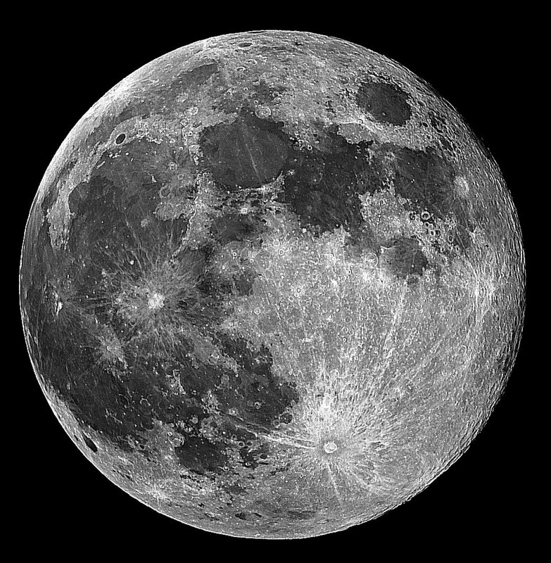 Detailed view of the Moon