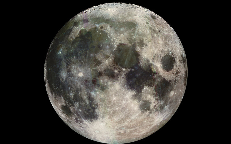 Detailed view of the Moon