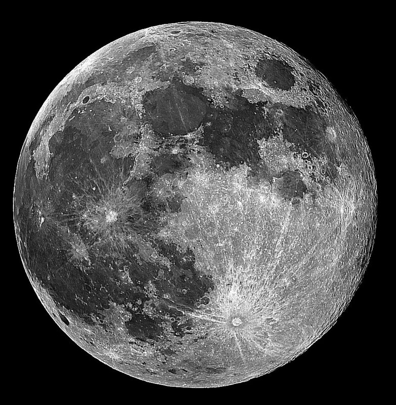 Detailed view of the Moon