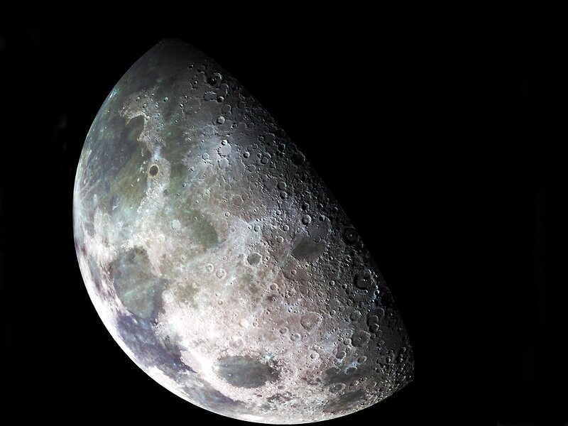 Detailed view of the Moon