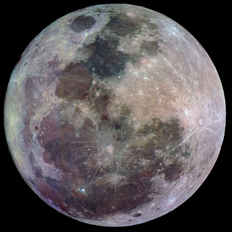Detailed view of the Moon