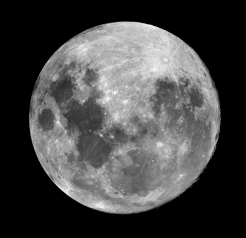 Detailed view of the Moon
