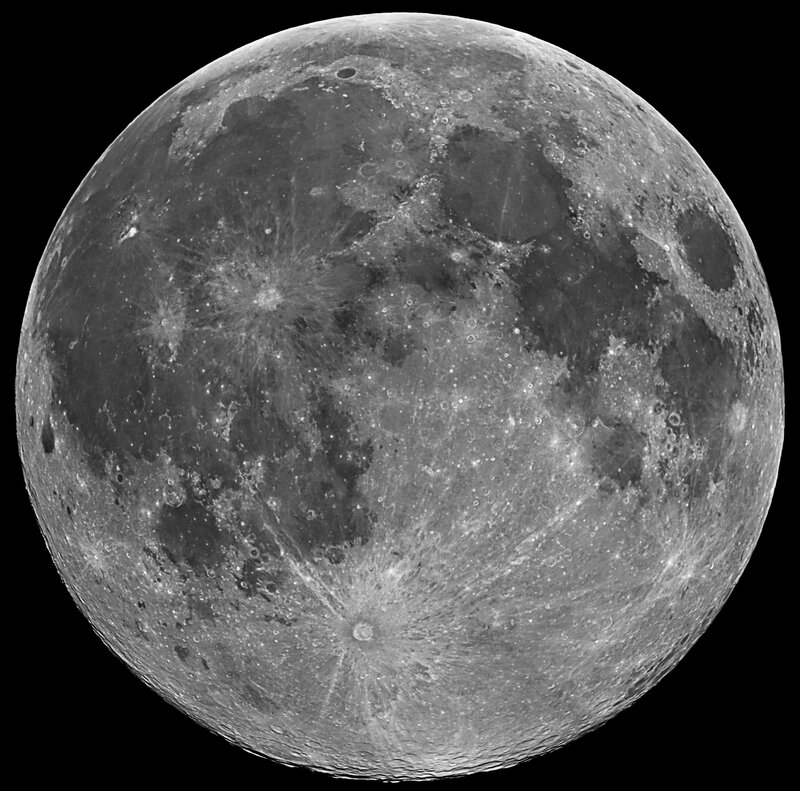 Detailed view of the Moon