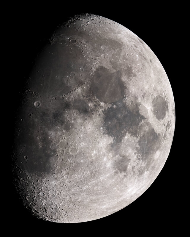 Detailed view of the Moon