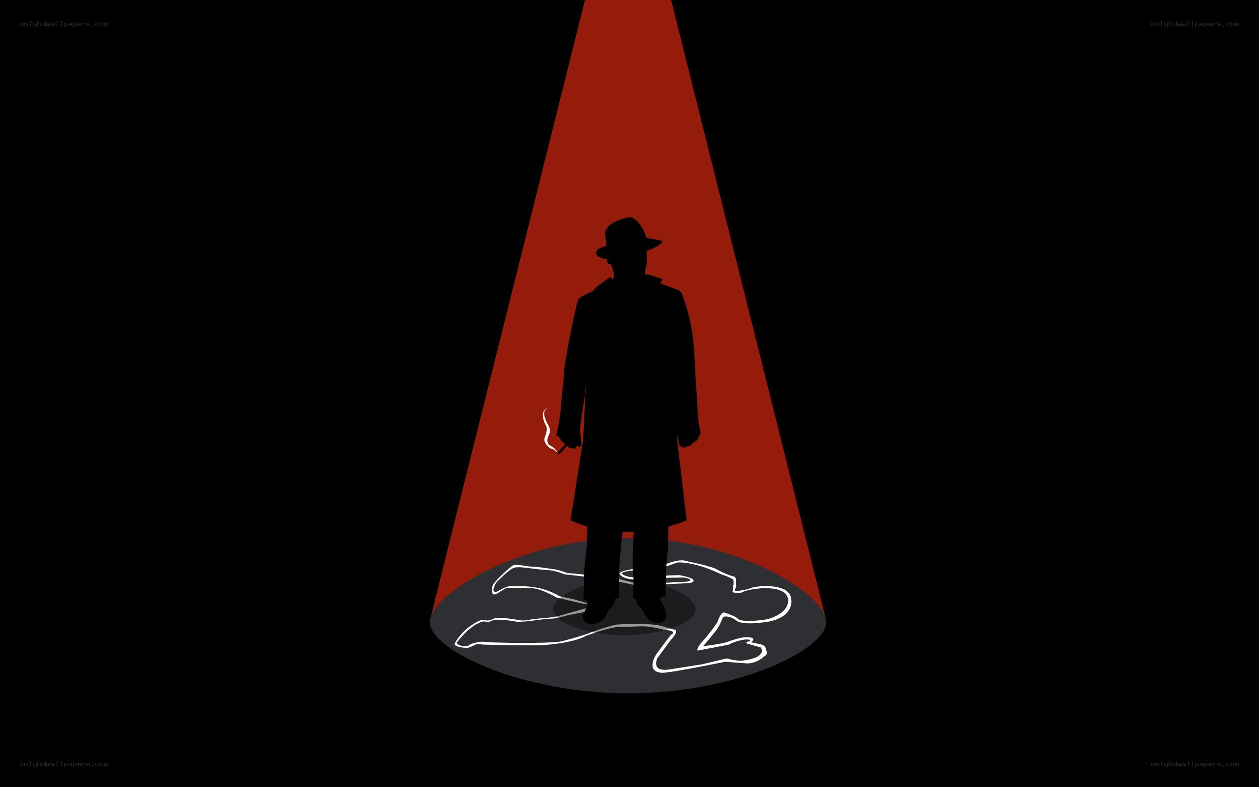 detective at crime scene