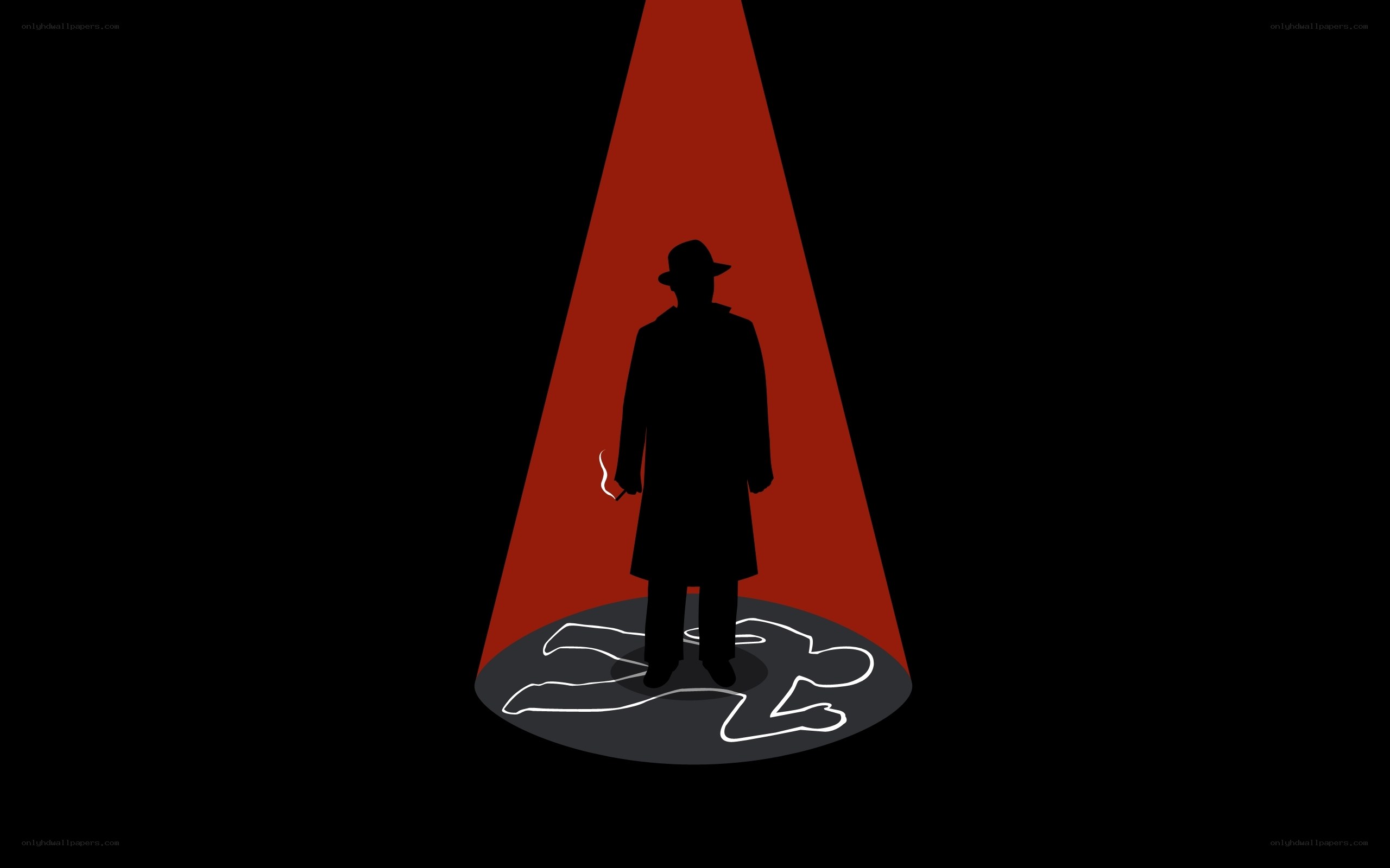Detective at crime scene