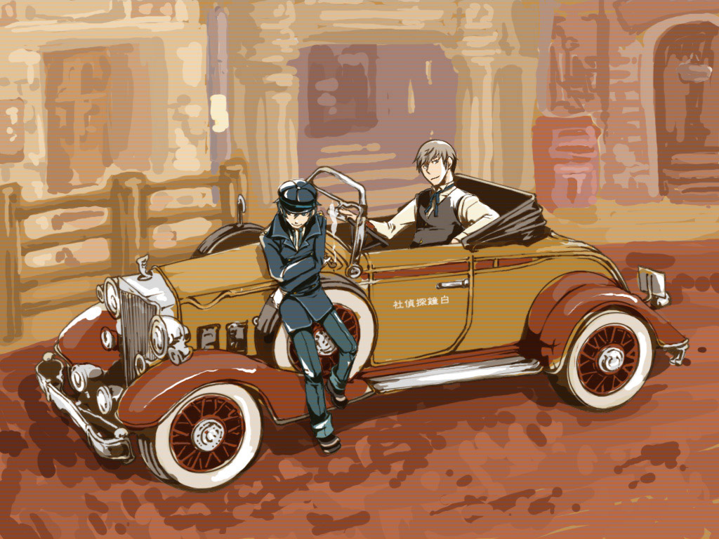 Detective car illustration
