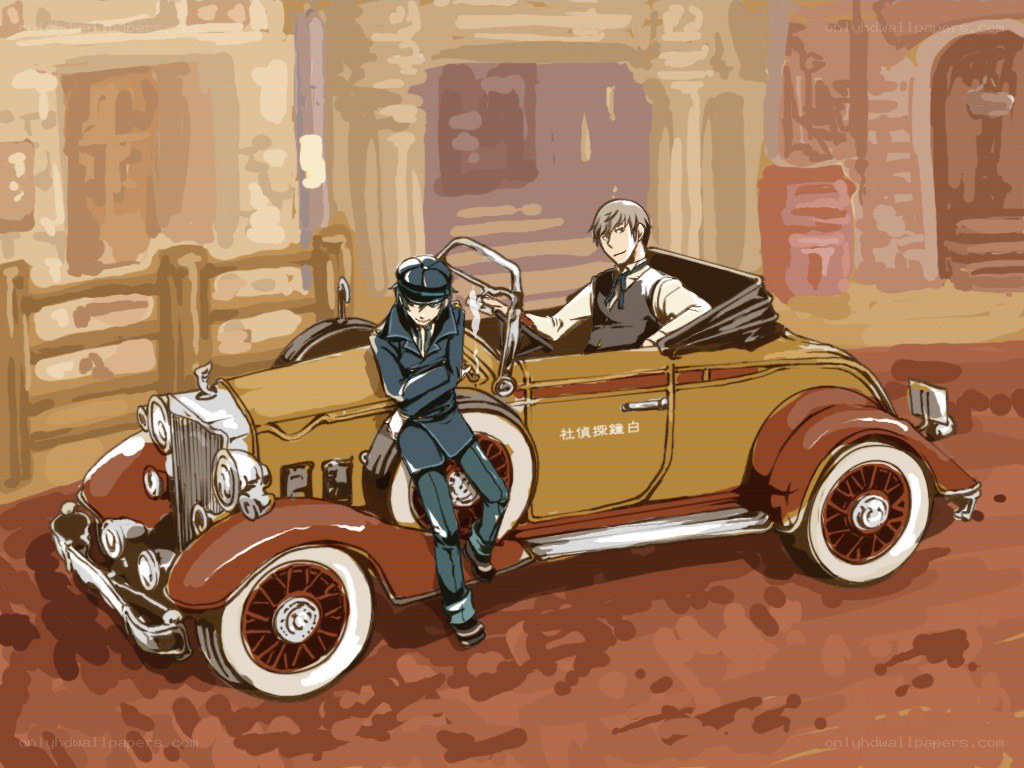 Detective car illustration
