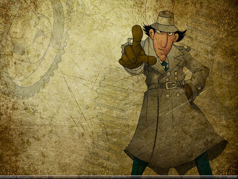 Detective character pointing