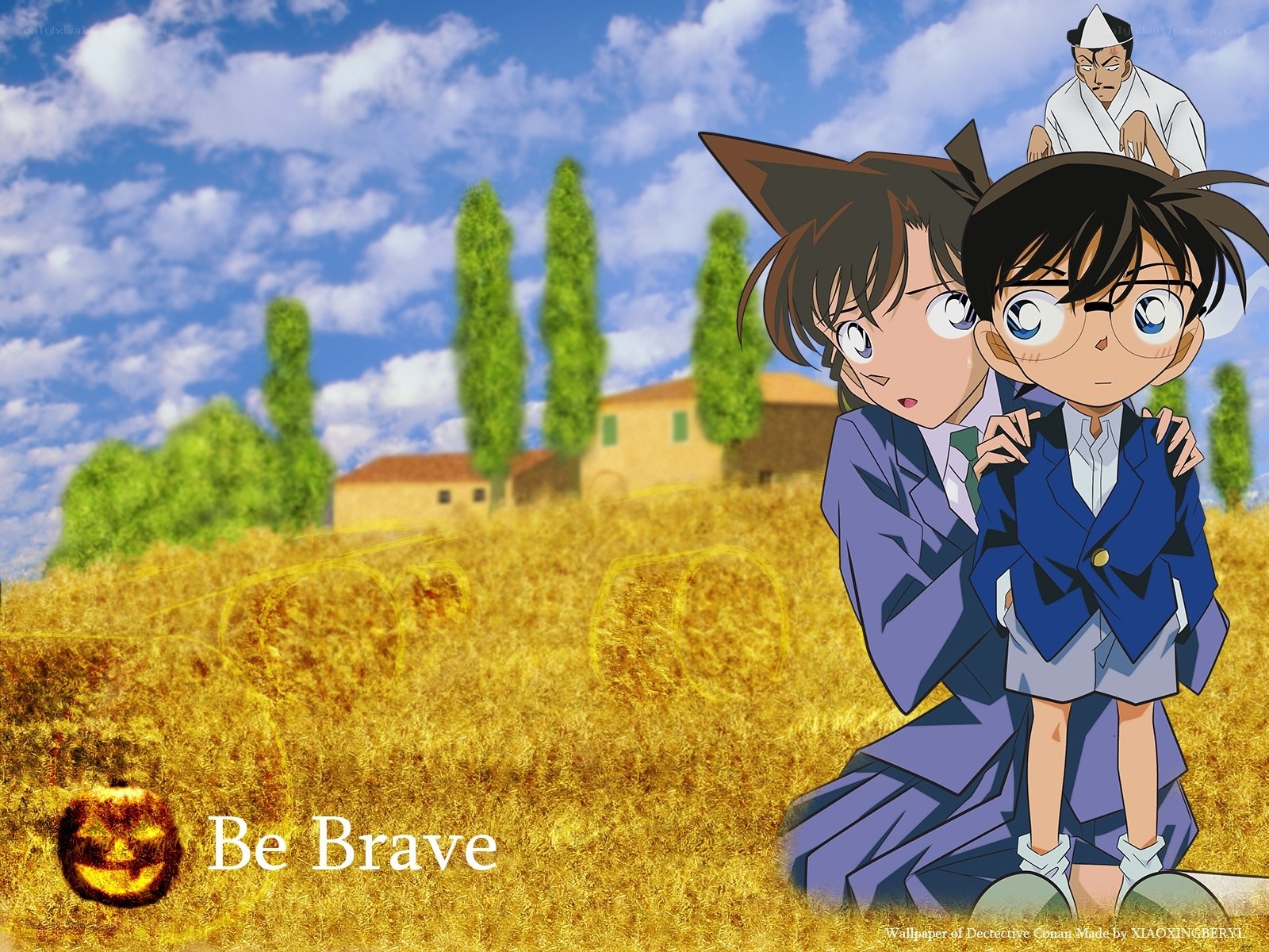 Detective Conan in a field