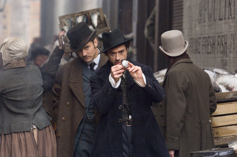 Detective examining a clue