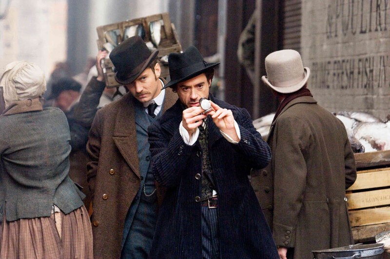 Detective examining a clue