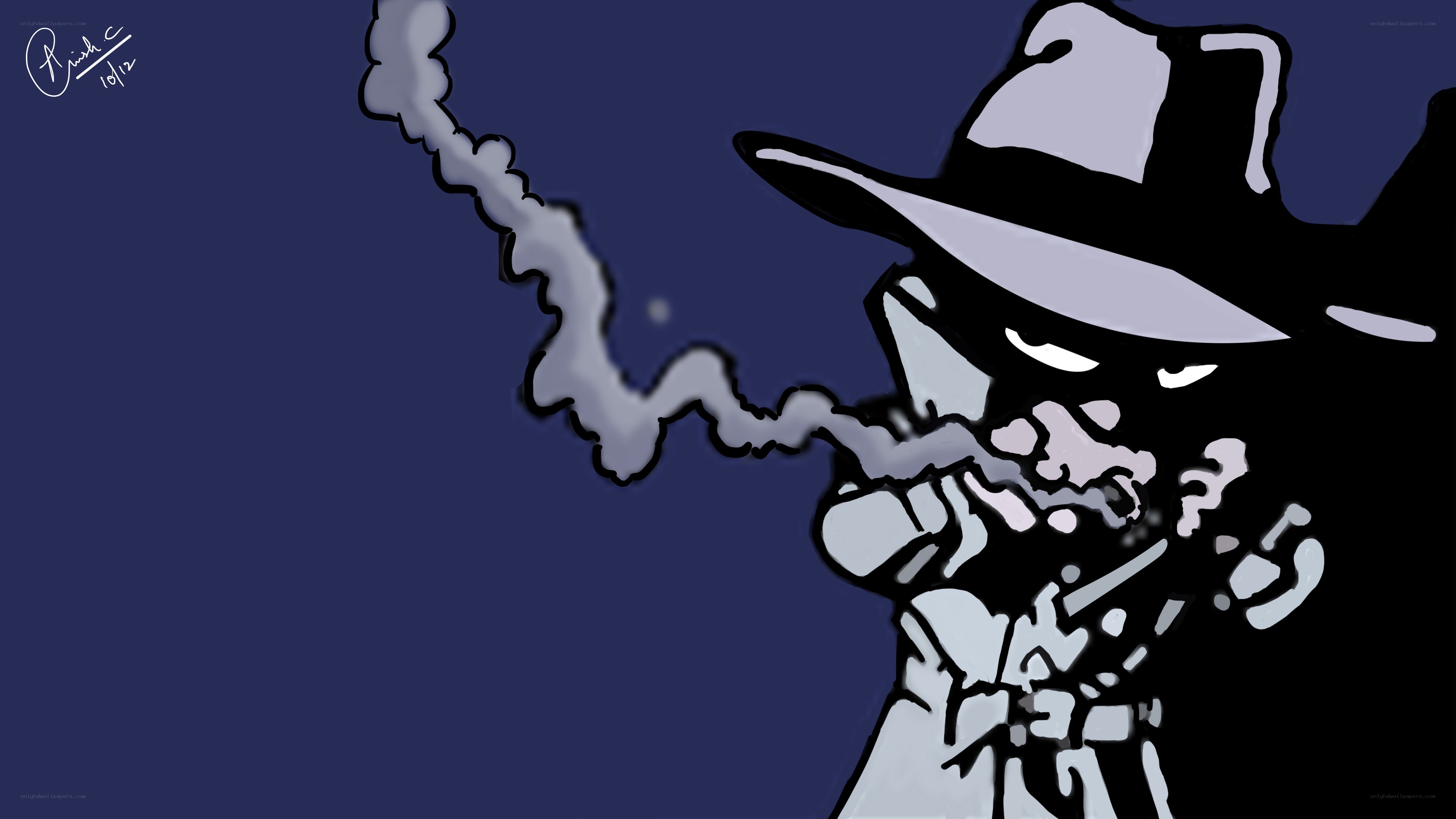 detective smoking a cigarette
