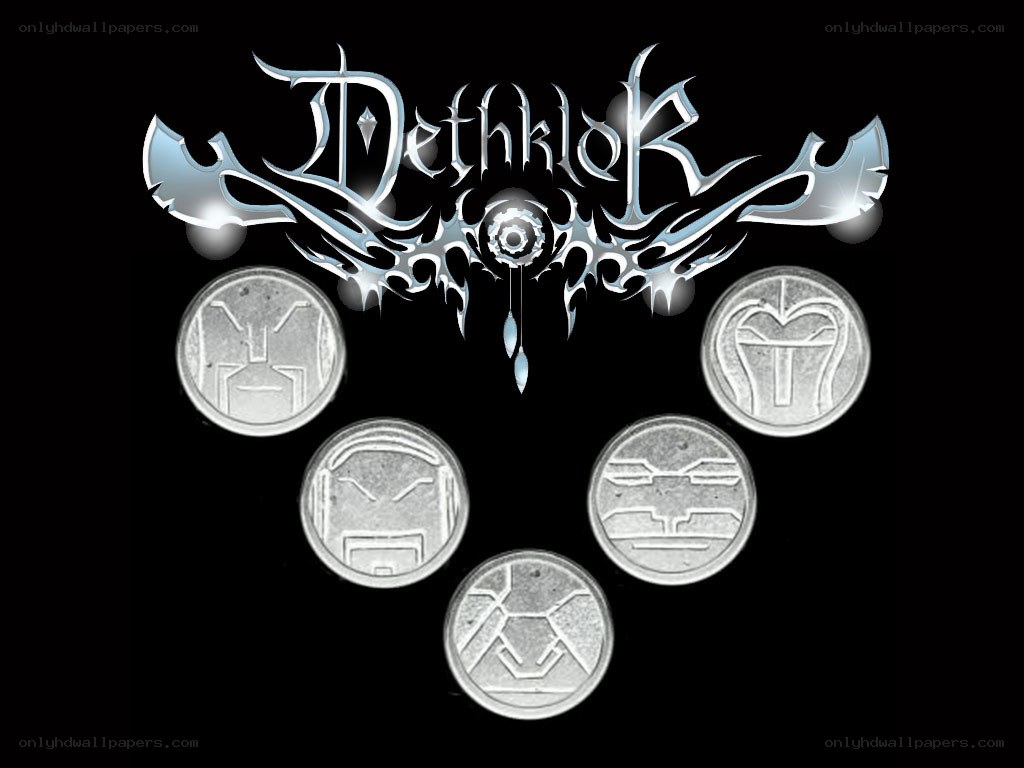 Dethklok logo and coins