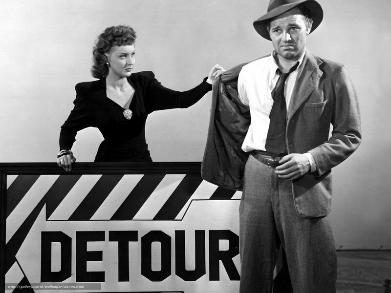 Detour film still with actors