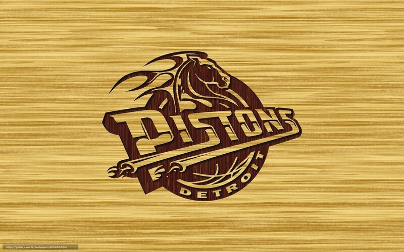 Detroit Pistons Logo — Brown