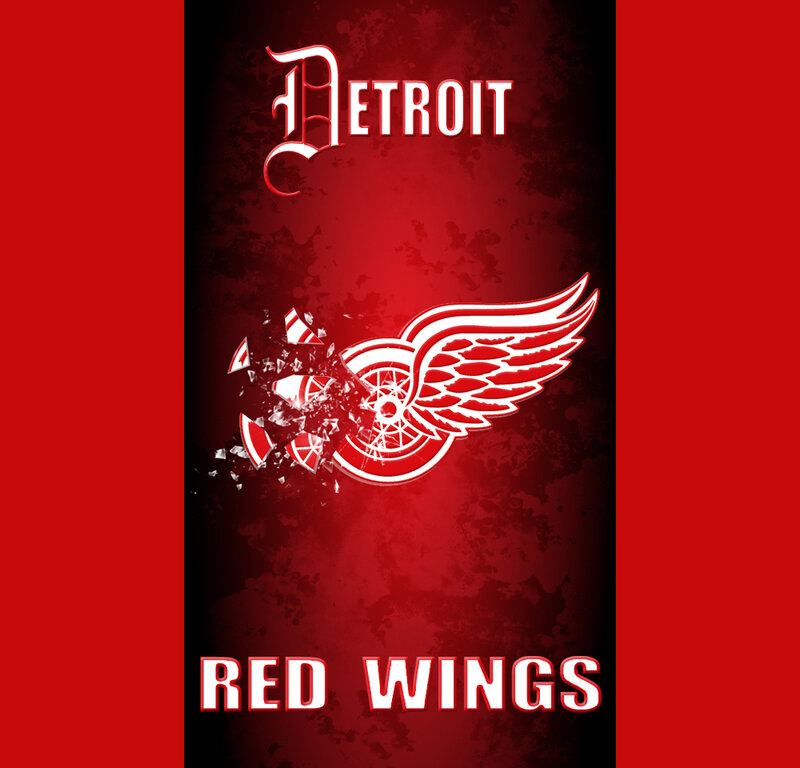 Detroit Red Wings Logo — Dramatic, Digital Art