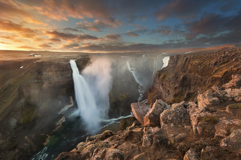 Dettifoss Waterfall — Orange